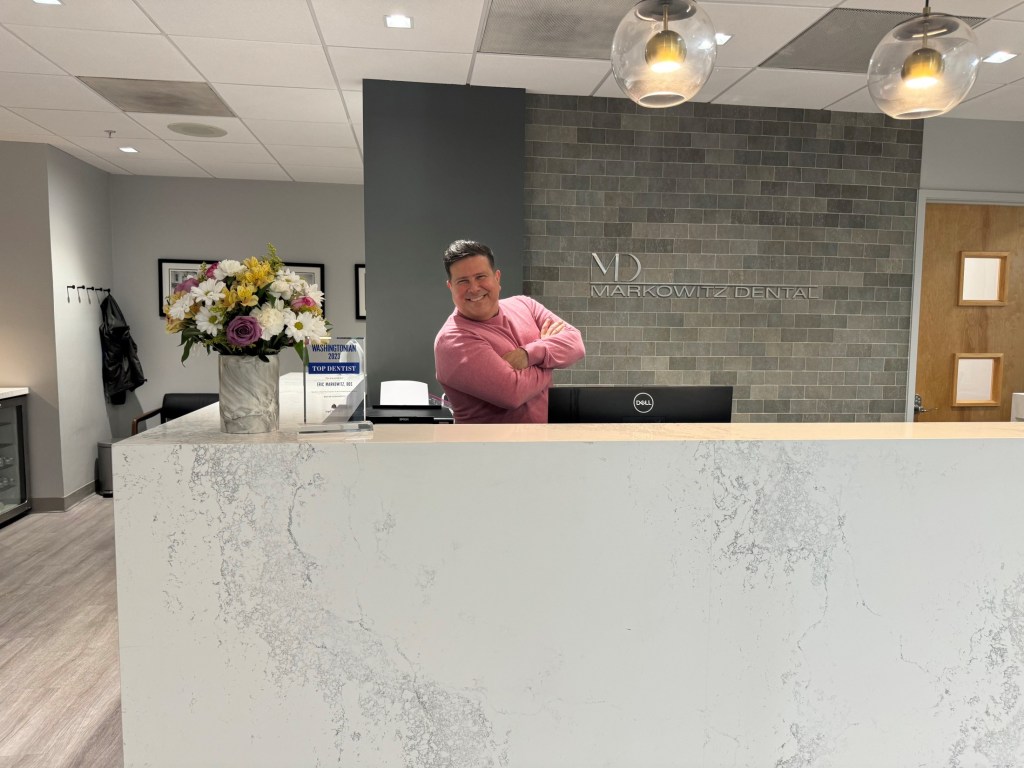 Alan at the front desk